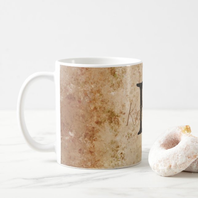 Abstrakt Brown Tone Kaffeetasse (Mit Donut)