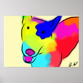 Abstrakt Bull Terrier Poster
