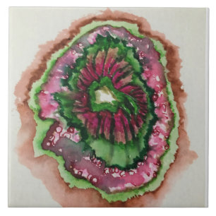 Abstrakt Burst Pink und Grün Fliese