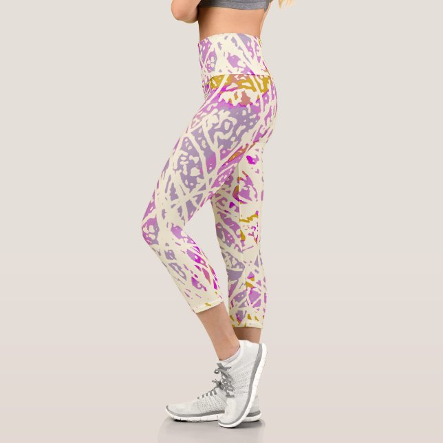 Abstrakt Capri Leggings (Links)