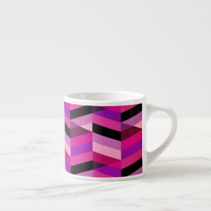 Abstrakt Chevron/Fischgrätenmuster   Lila & Violet Espressotasse