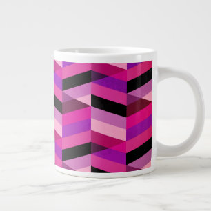Abstrakt Chevron/Fischgrätenmuster   Lila & Violet Jumbo-Tasse