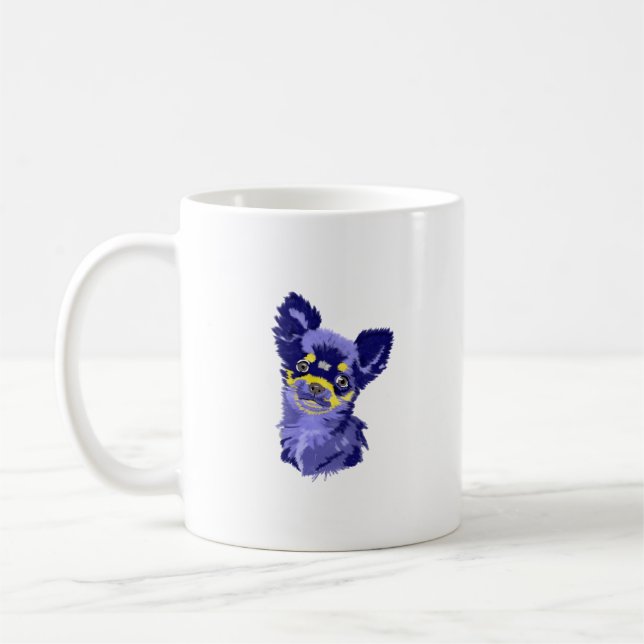 Abstrakt Chihuahua Kaffeetasse (Links)