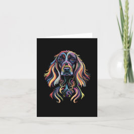 Abstrakt Cocker Spanische Blank Card Feiertagskarte