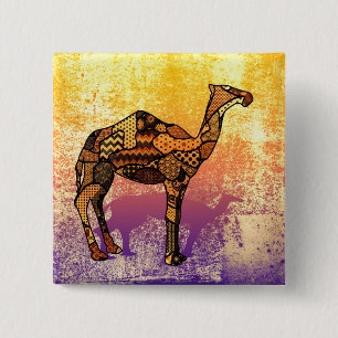 Abstrakt Collage Ozzy die Camel-ID102 Button