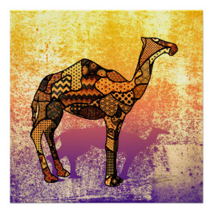 Abstrakt Collage Ozzy die Camel-ID102 Poster