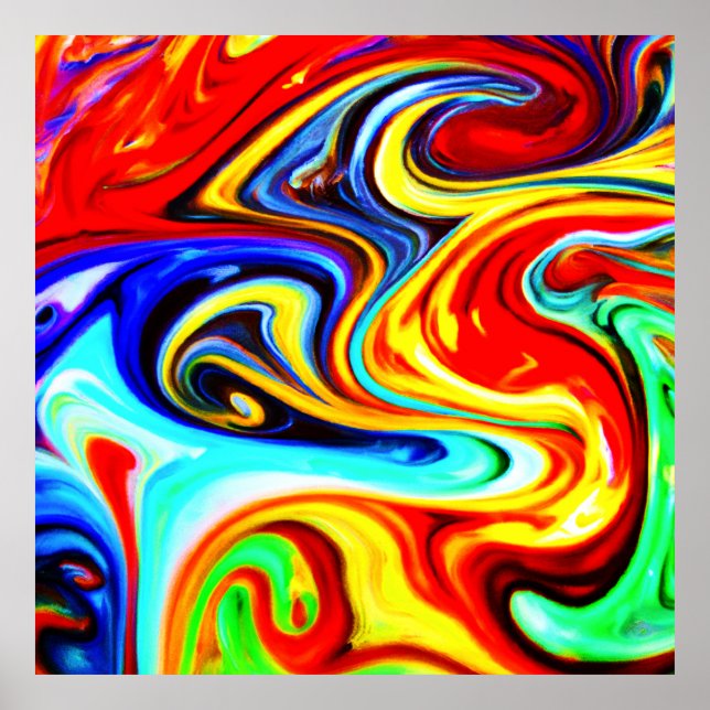 Abstrakt Color Symphonic Design Poster (Vorne)