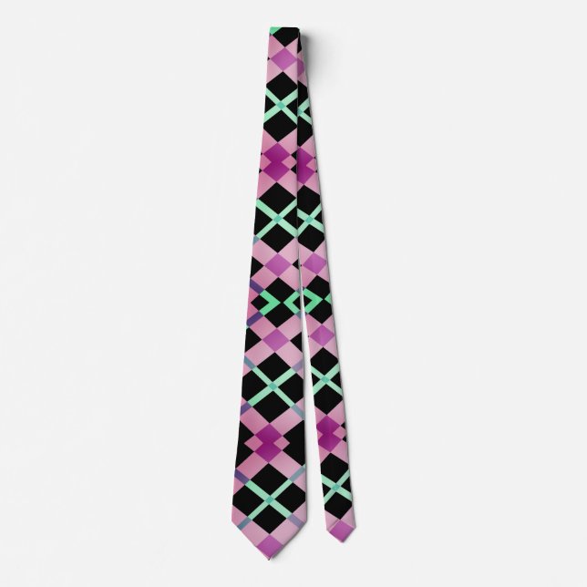 Abstrakt Colors Necktie Krawatte (Vorderseite)