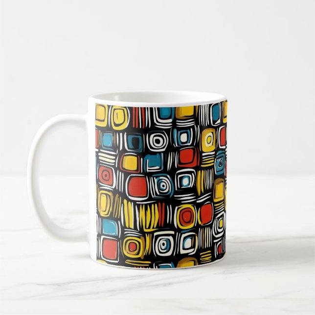 Abstrakt Colors Psychedelic Kaffeetasse (Links)