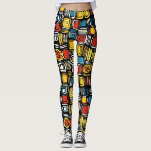 Abstrakt Colors Psychedelic Leggings