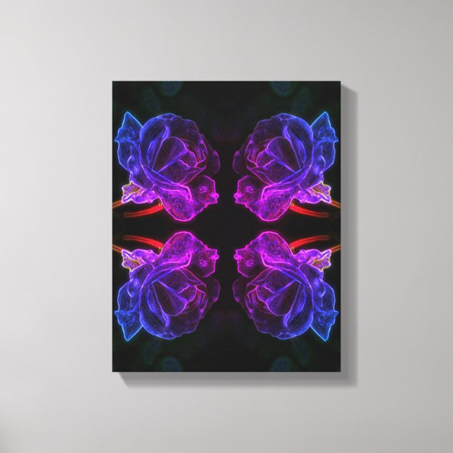 Abstrakt Colors Rose Fantasy Blume Leinwanddruck (Vorderseite)