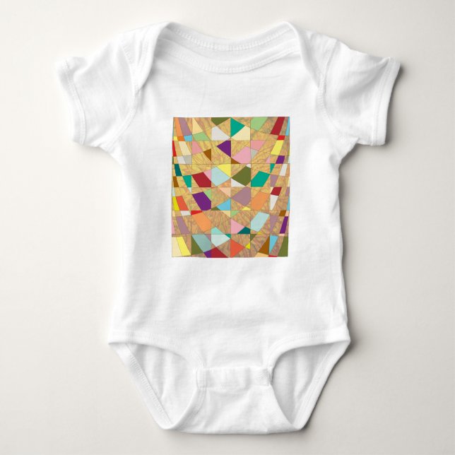 Abstrakt Colors Sun Burst Baby Strampler (Vorderseite)