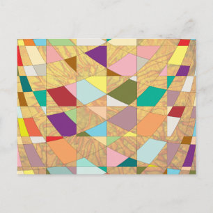 Abstrakt Colors Sun Burst Postkarte