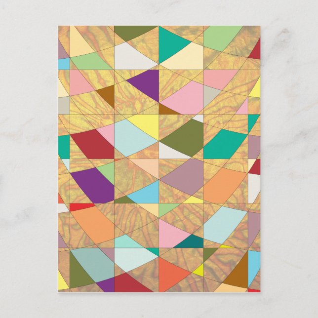 Abstrakt Colors Sun Burst Postkarte (Vorderseite)