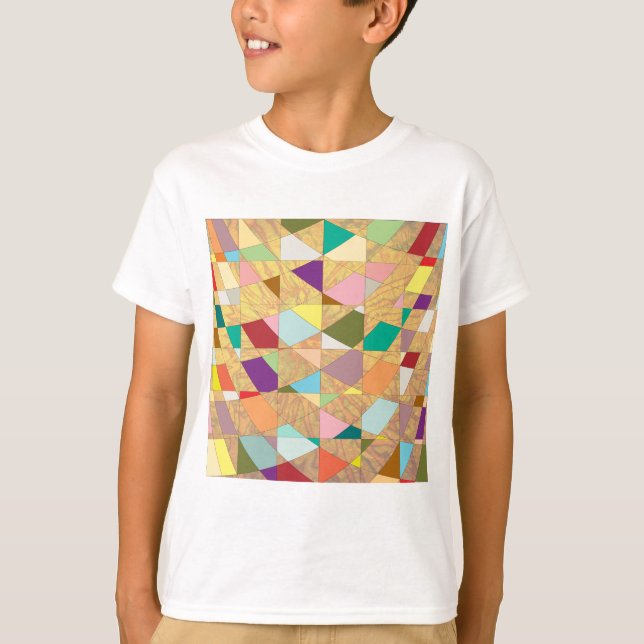Abstrakt Colors Sun Burst T-Shirt (Vorderseite)