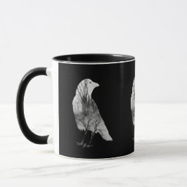 Abstrakt Crow Art Tasse