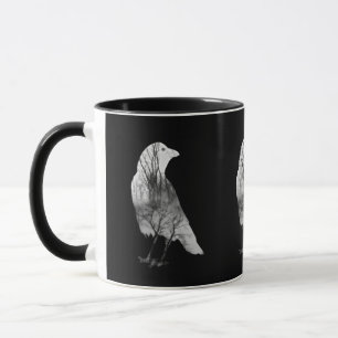 Abstrakt Crow Art Tasse