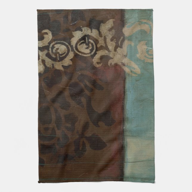 Abstrakt Damask Tapestry von Jennifer Goldberger Handtuch (Vertikal)