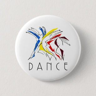 Abstrakt Dancer Dancing - Tanz Lover Artwork Button