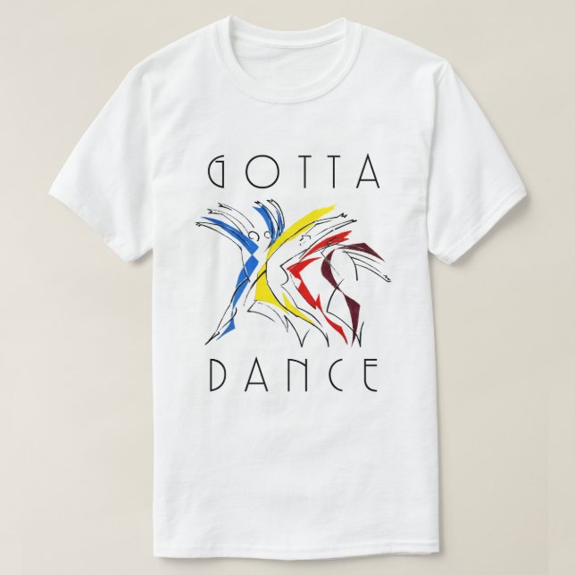 Abstrakt Dancer Dancing - Tanz Lover Artwork T-Shirt (Design vorne)
