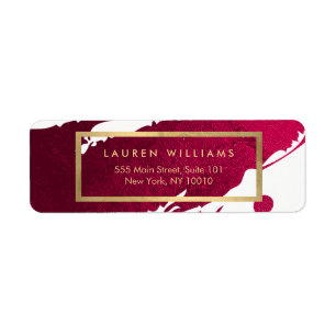 Abstrakt Deep Ruby Red Brushstrikes