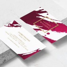Abstrakt Deep Ruby Red Brushstrikes