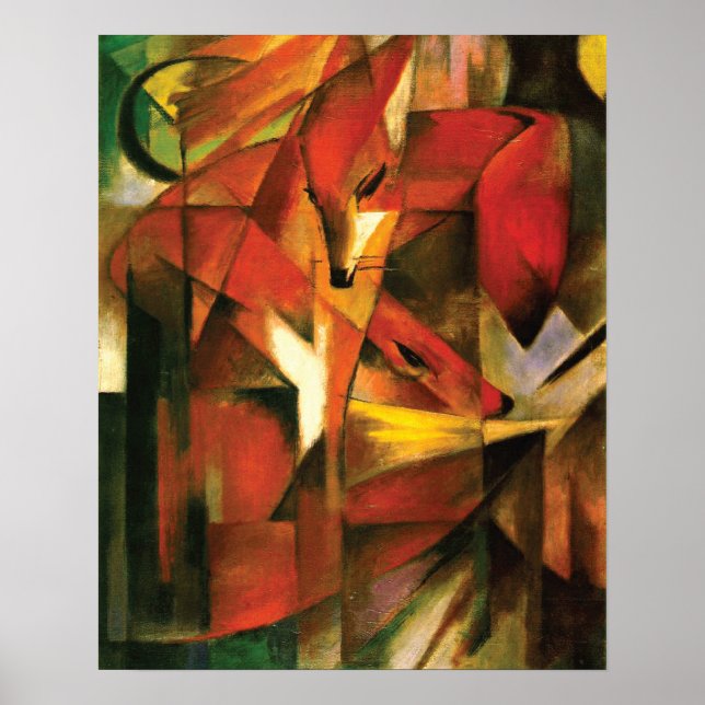 Abstrakt ~ Der Fuchs von Franz Marc Poster (Vorne)
