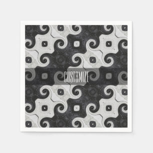 Abstrakt Diamond Eye Curls Muster Napkins 2 Serviette