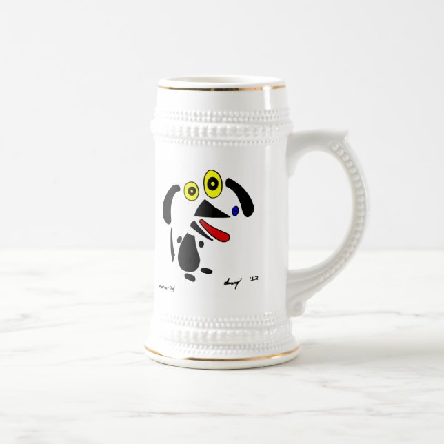 Abstrakt Dog Stein Bierglas (Rechts)