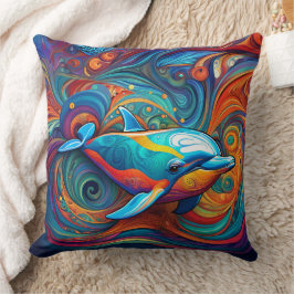 ABSTRAKT DOLPHIN CUSHION KISSEN