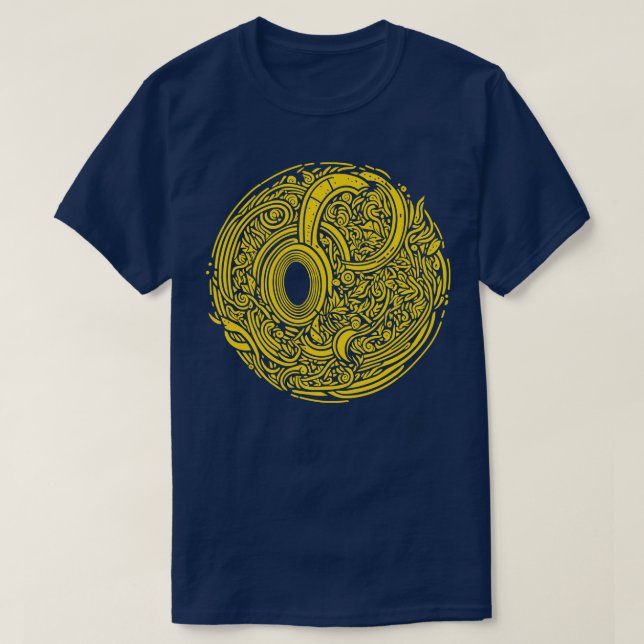 Abstrakt Doodle Art Work Red T-Shirt (Design vorne)