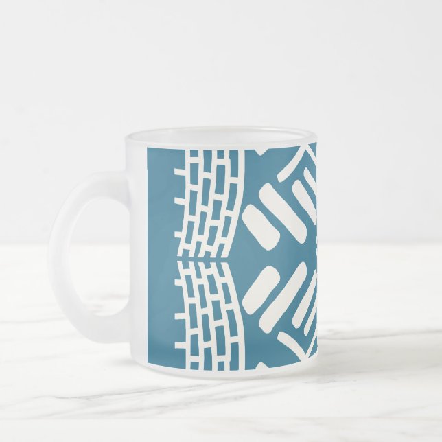 abstrakt doodle modern mattglastasse (Links)