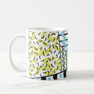 Abstrakt Drei: HandGezeichnet Hintergrundkunst. Kaffeetasse