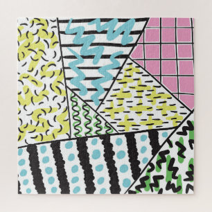 Abstrakt Drei: HandGezeichnet Hintergrundkunst. Puzzle