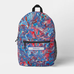 Abstrakt druckter Firecracker-Backpack Bedruckter Rucksack