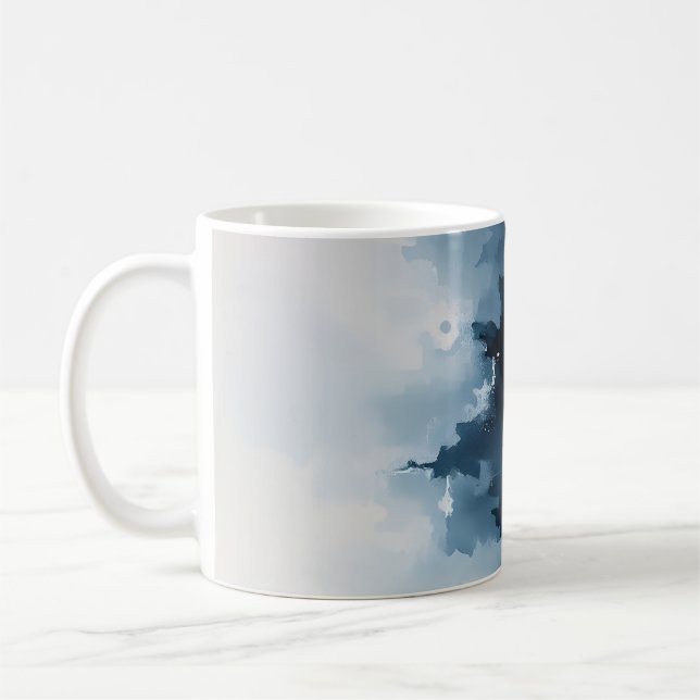 Abstrakt Dunkel Kaffeetasse (Links)