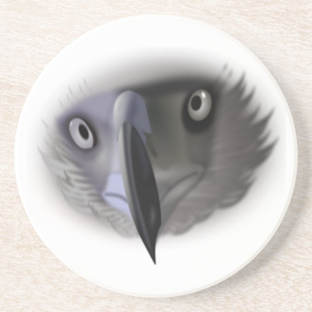 Abstrakt Eagle Face Sandstone Untersetzer (Vorne)