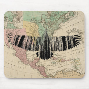 Abstrakt Eagle Tree Silhouetten Vintag USA Map Mousepad