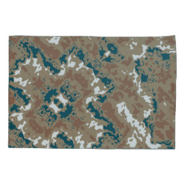 Abstrakt Earth Camouflage Brown Kissenbezug
