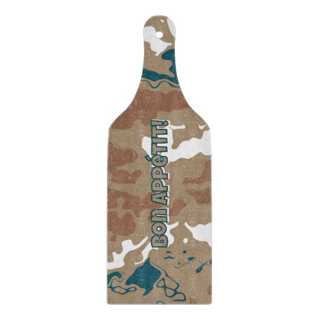 Abstrakt Earth Camouflage Brown Schneidebrett (Vorderseite)