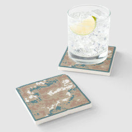 Abstrakt Earth Camouflage Brown Steinuntersetzer