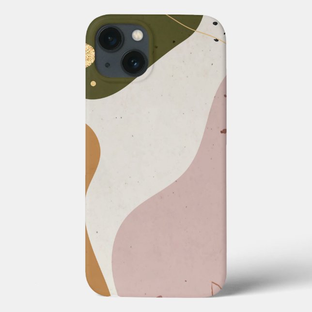 Abstrakt Earth Tone Phone Case - Minimalistisch mo (Rückseite)