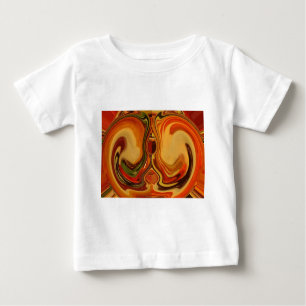 Abstrakt Earth Tone Swirl Art Print Baby T-shirt