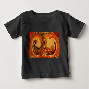 Abstrakt Earth Tone Swirl Art Print Baby T-shirt