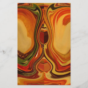 Abstrakt Earth Tone Swirl Art Print Briefpapier