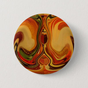 Abstrakt Earth Tone Swirl Art Print Button