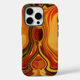 Abstrakt Earth Tone Swirl Art Print iPhone 16 Pro Hülle