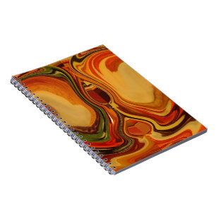 Abstrakt Earth Tone Swirl Art Print Notizblock