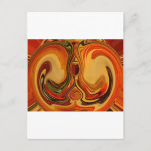 Abstrakt Earth Tone Swirl Art Print Postkarte