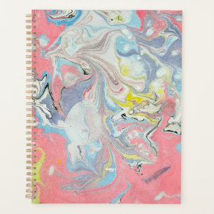 Abstrakt Ebru Wasser Marmorierung Pastell Planer